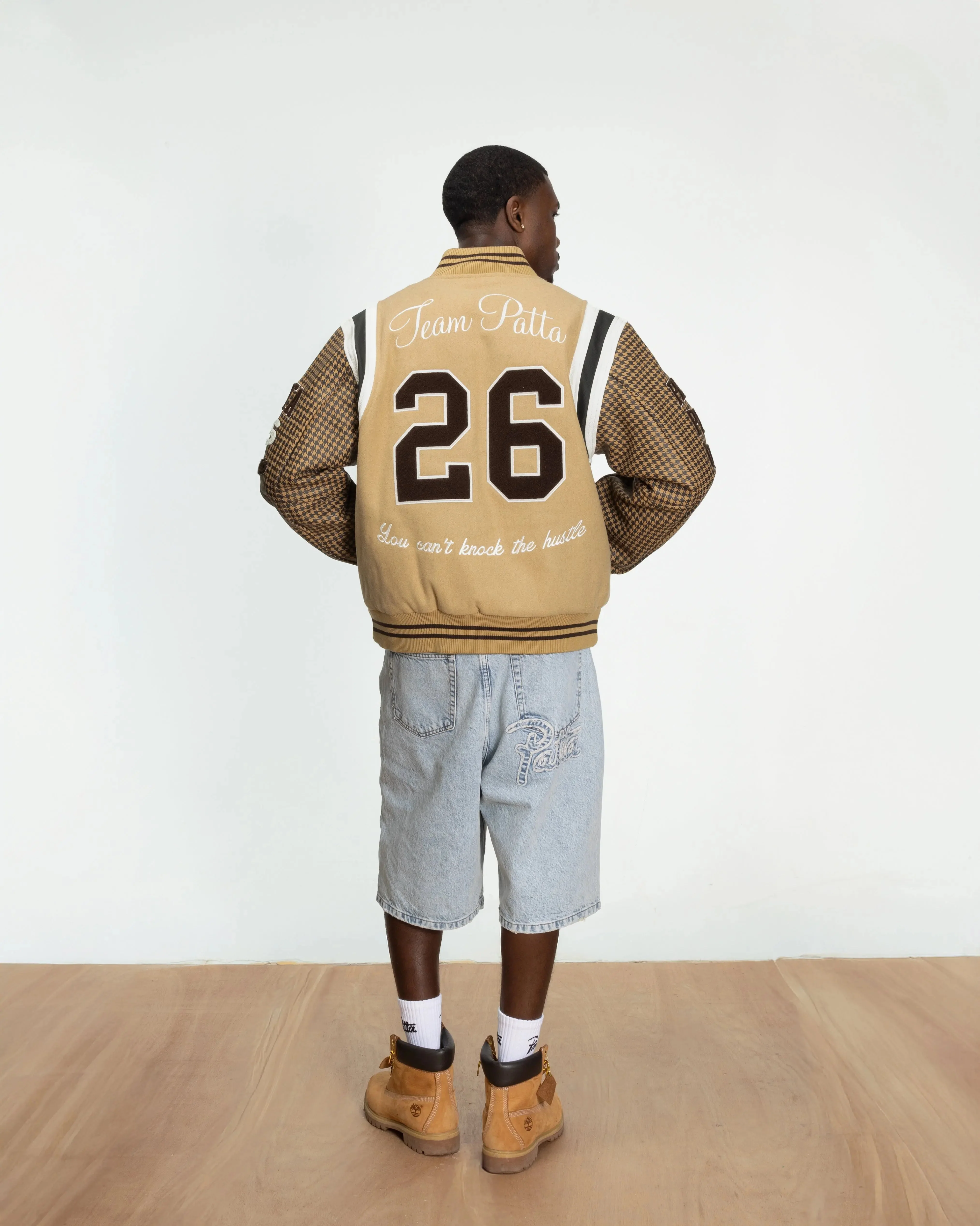 Patta Athletic P Houndstooth Varsity Jacket (Starfish) - Image 11