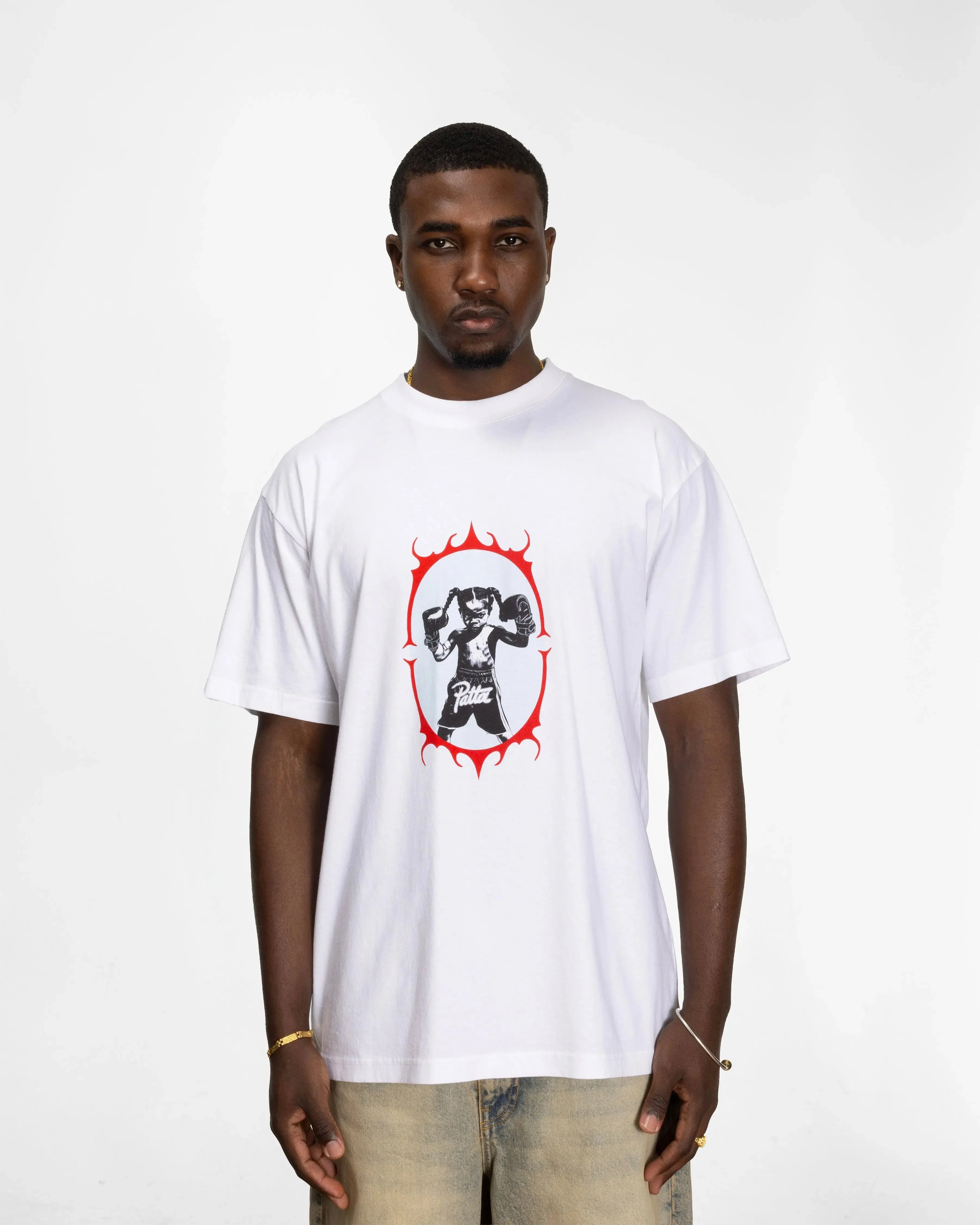 Patta Boxing T-Shirt (White) - Image 5