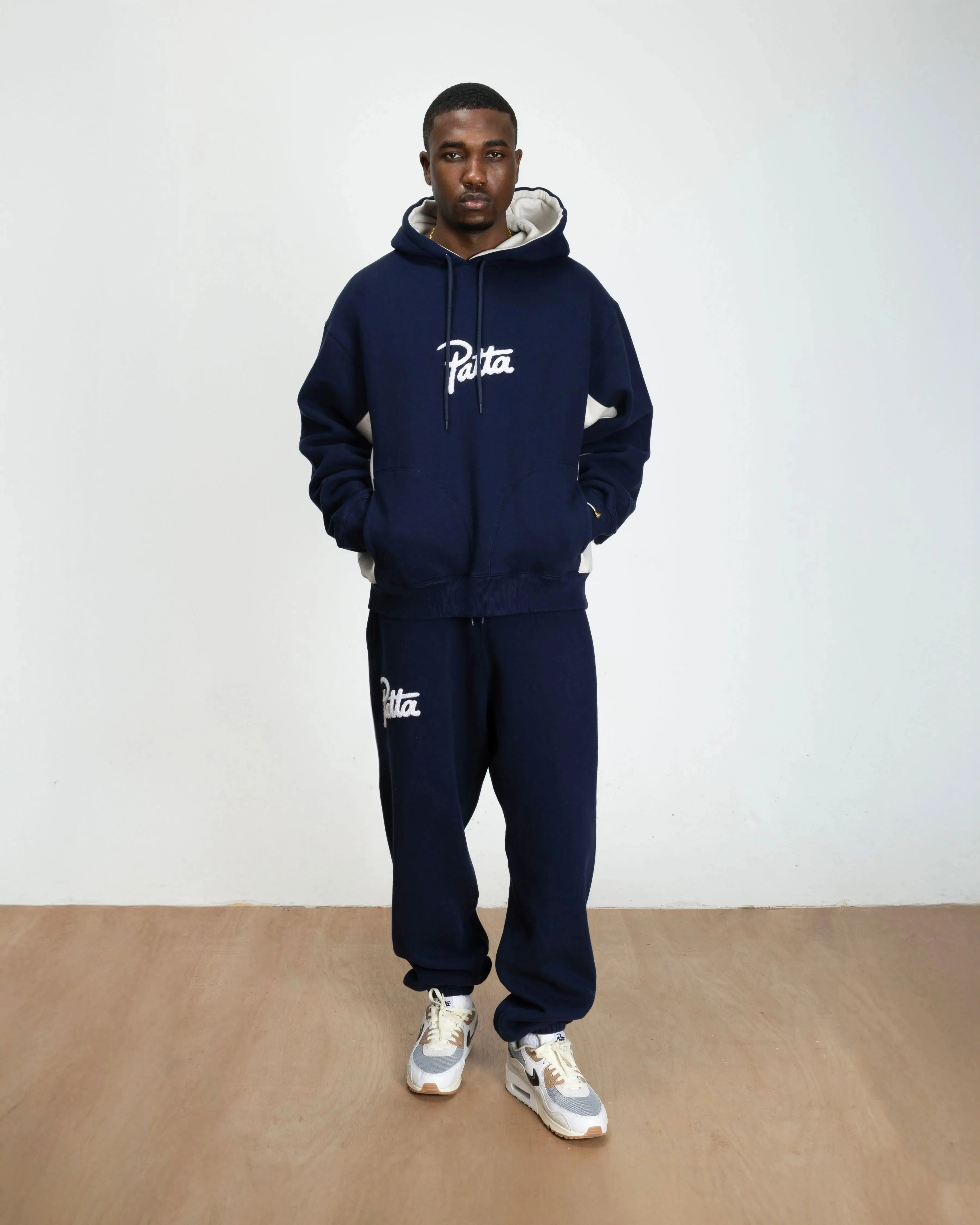 Patta Chenille Logo Jogging Pants (Black Iris) - Image 3