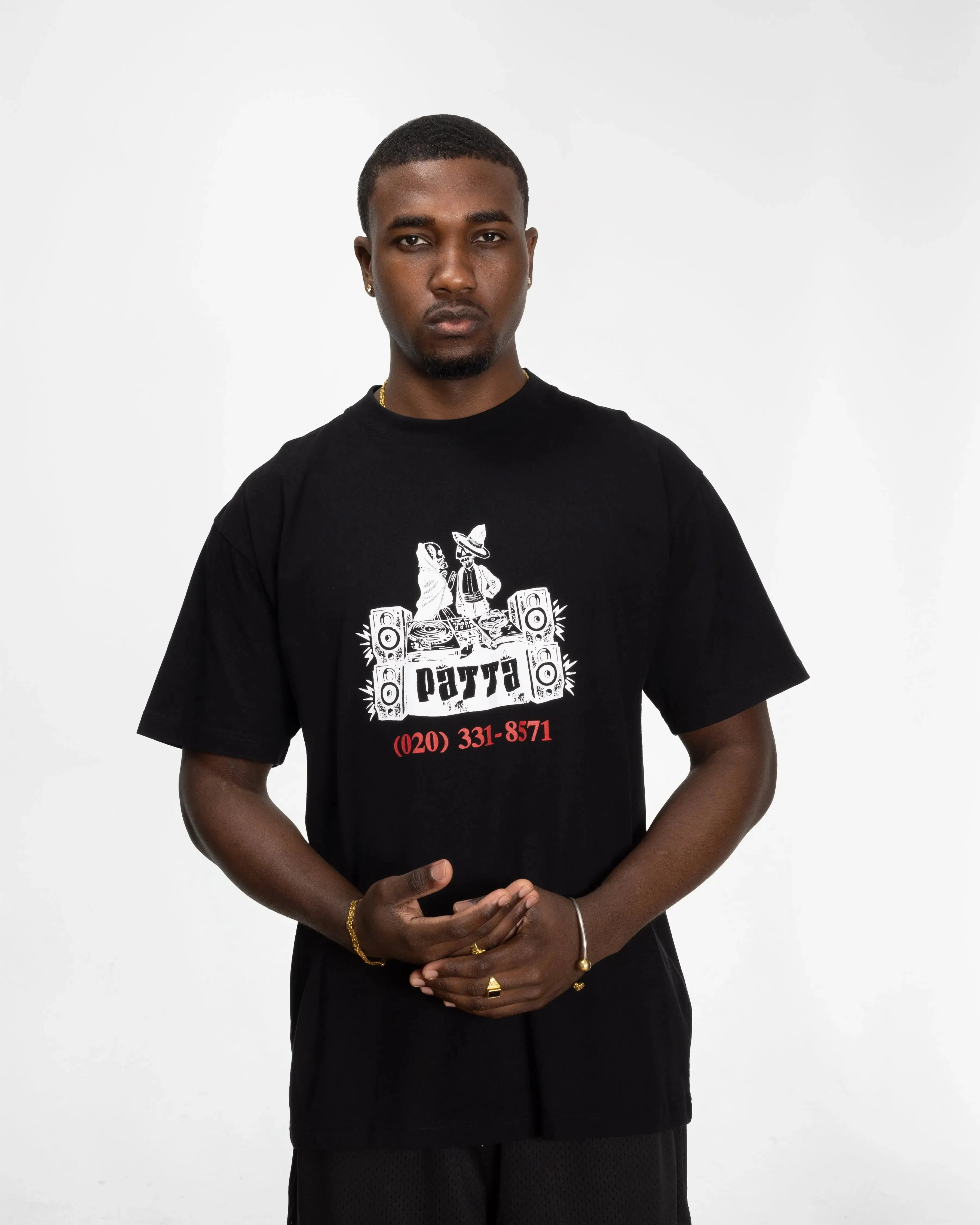 Patta DJ Skully T-Shirt (Black) - Image 3