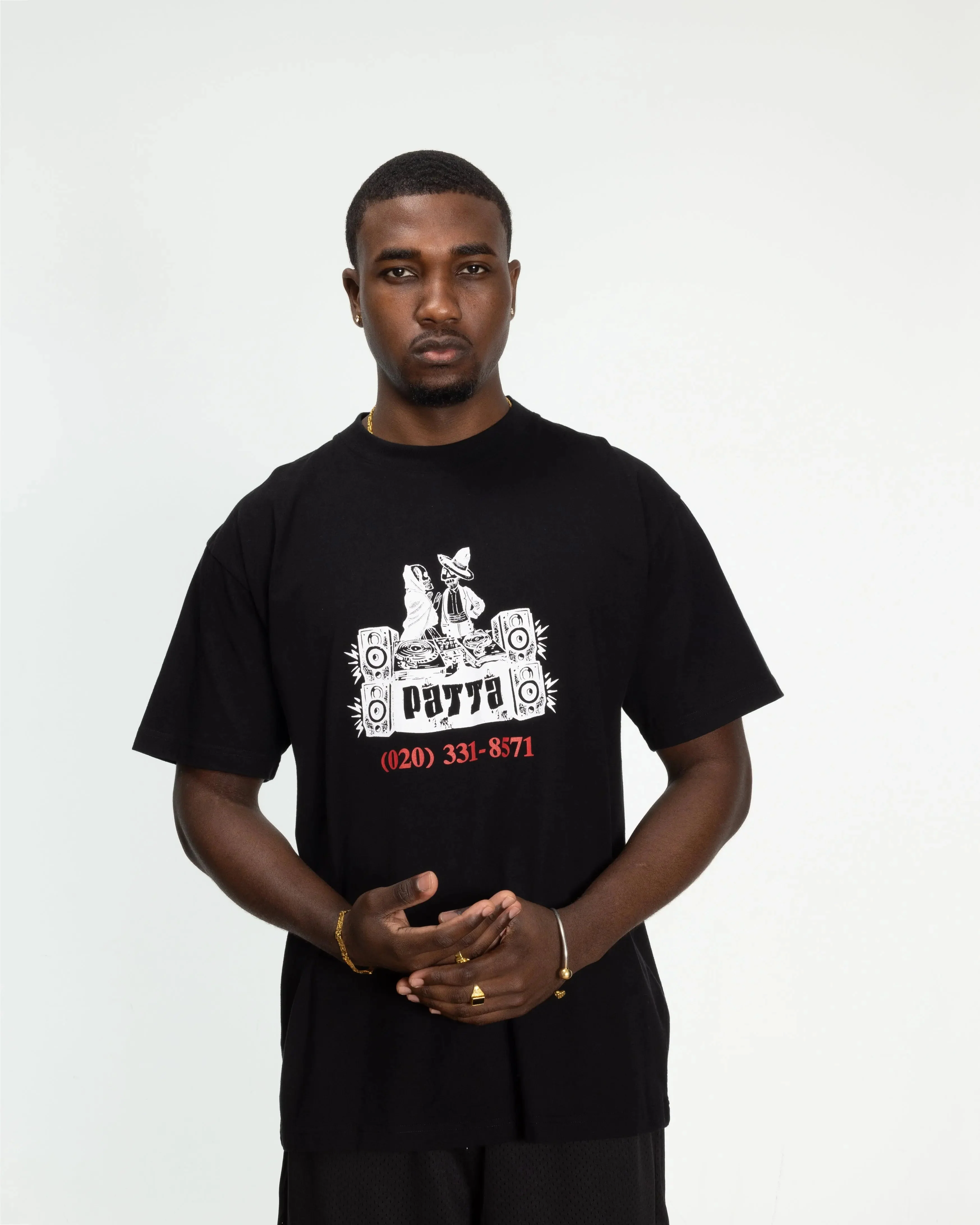 Patta DJ Skully T-Shirt (Black) - Image 7