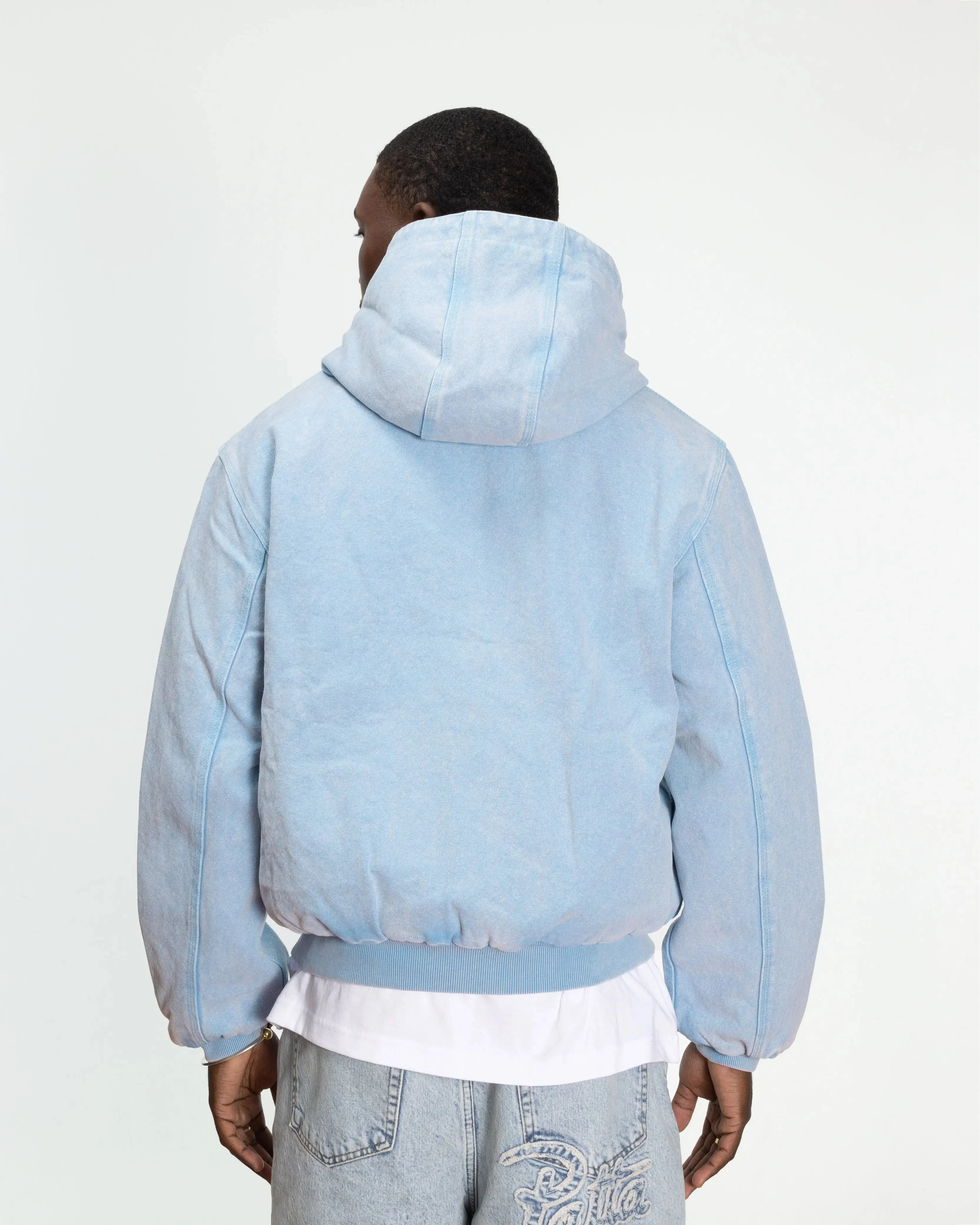 Patta Peace Canvas Hooded Jacket (Light Blue Denim) - Image 5