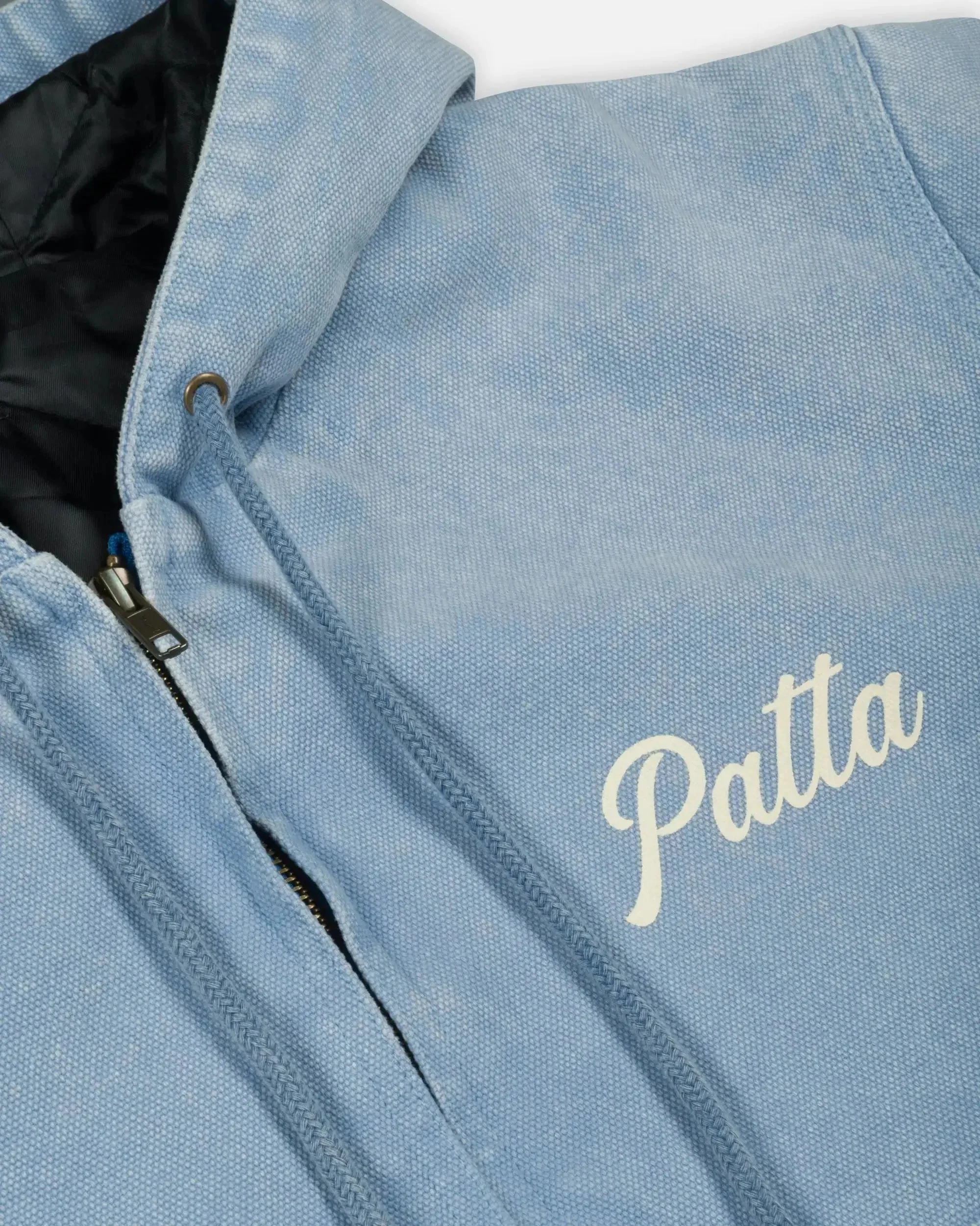 Patta Peace Canvas Hooded Jacket (Light Blue Denim) - Image 7
